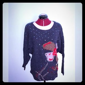 Navy blue Desigual sweater.